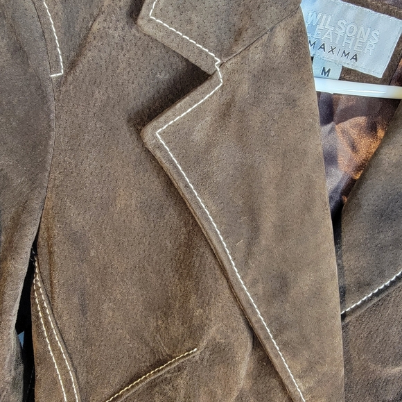 Wilsons Leather Brown Suede Jacket - Picture 12 of 17